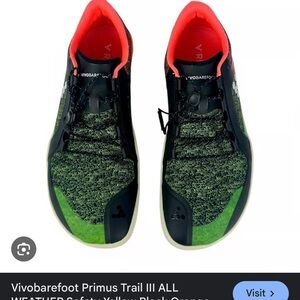 Vivo barefoot Green and Black Athletic Shoes with Breathable Knit